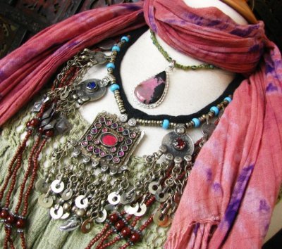 画像3: 砂漠の遊牧民アフガンじゃらじゃらネックレス*トライバルフュージョン衣装