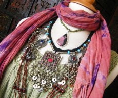 画像4: 砂漠の遊牧民アフガンじゃらじゃらネックレス*トライバルフュージョン衣装 (4)
