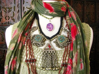 画像3: 砂漠の遊牧民アフガンじゃらじゃらネックレス*トライバルフュージョン衣装