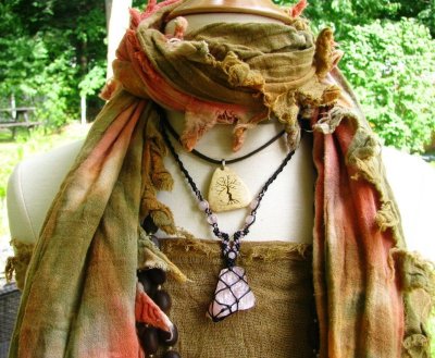 画像3: 無限の平和を象徴するローズクォーツ原石のマクラメ編みネックレス*パワーストーン/天然石