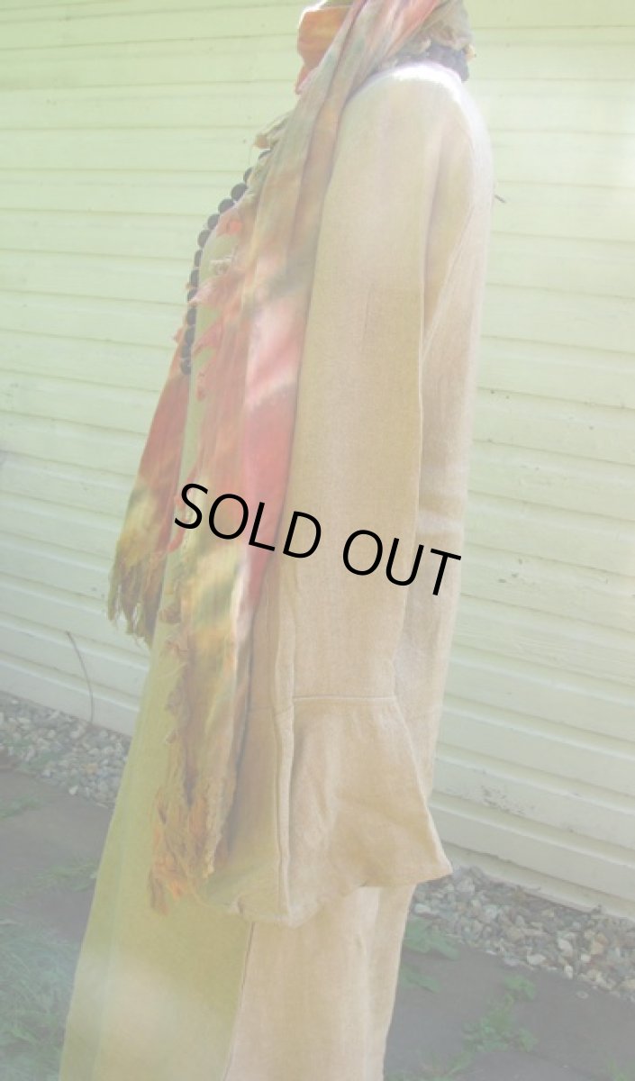 画像5: 地球に優しい手紡ぎ&手織りローシルクのアースカラー草木染め魔女ドレス*ピースシルク/ヴェジタリアンシルク*ヒッピー*旅人*ビーガン (5)