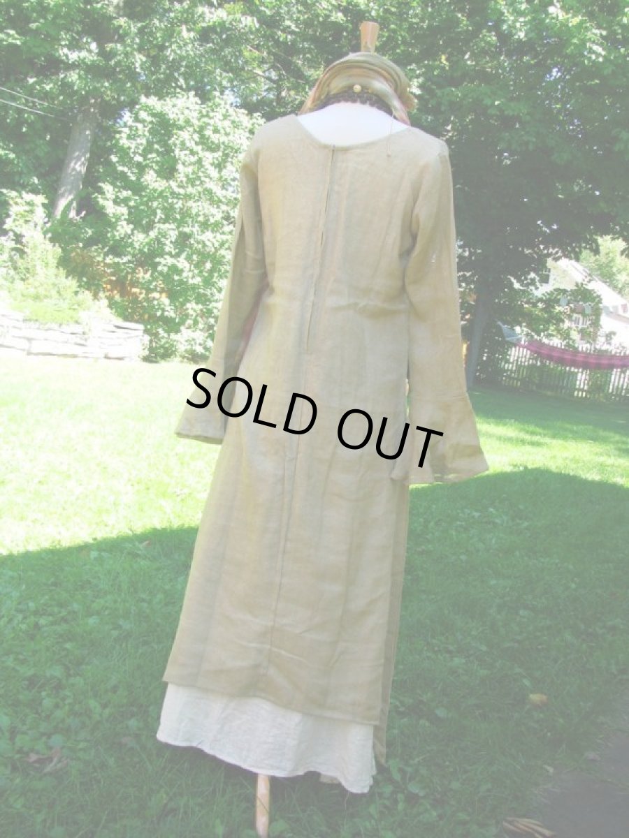 画像3: 地球に優しい手紡ぎ&手織りローシルクのアースカラー草木染め魔女ドレス*ピースシルク/ヴェジタリアンシルク*ヒッピー*旅人*ビーガン (3)