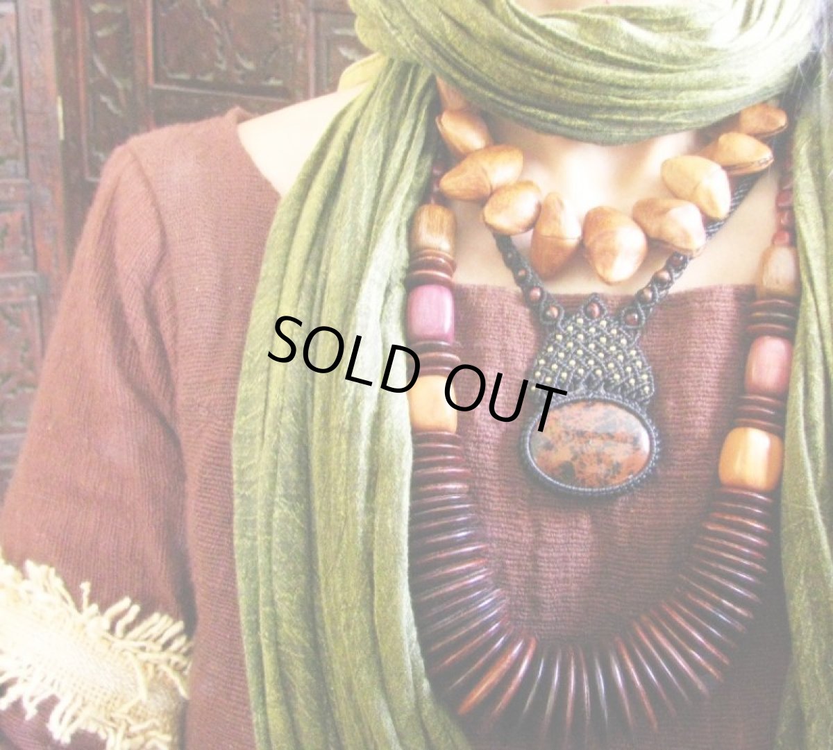 画像2: コスタリカ職人さんの手彫り天然ハードウッドのネックレス*ハンドメイド (2)