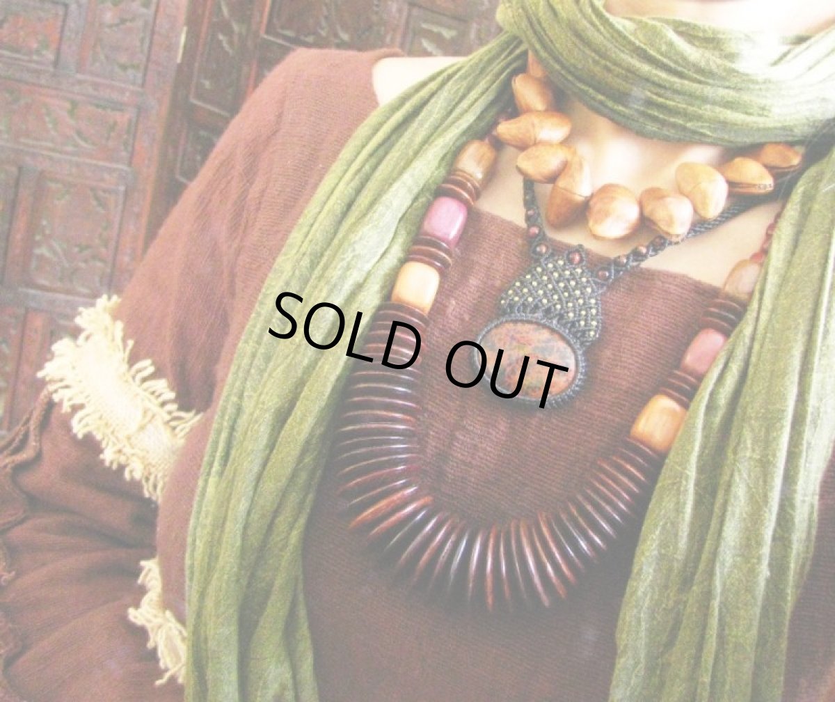 画像3: コスタリカ職人さんの手彫り天然ハードウッドのネックレス*ハンドメイド (3)