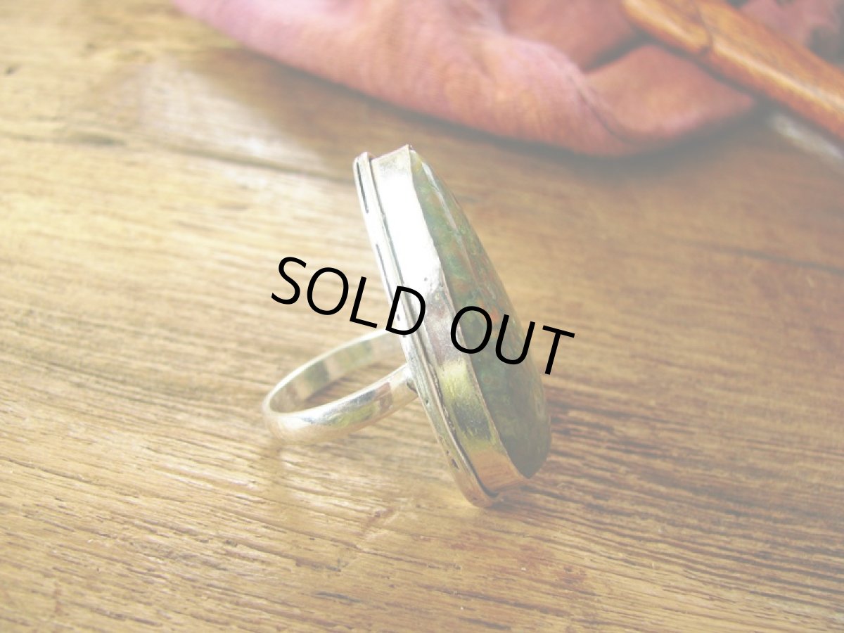 画像3: BIG!!心身を安定した状態へ導くリョーライト/ライオライトの指輪リング14号*エスニック*シルバー (3)