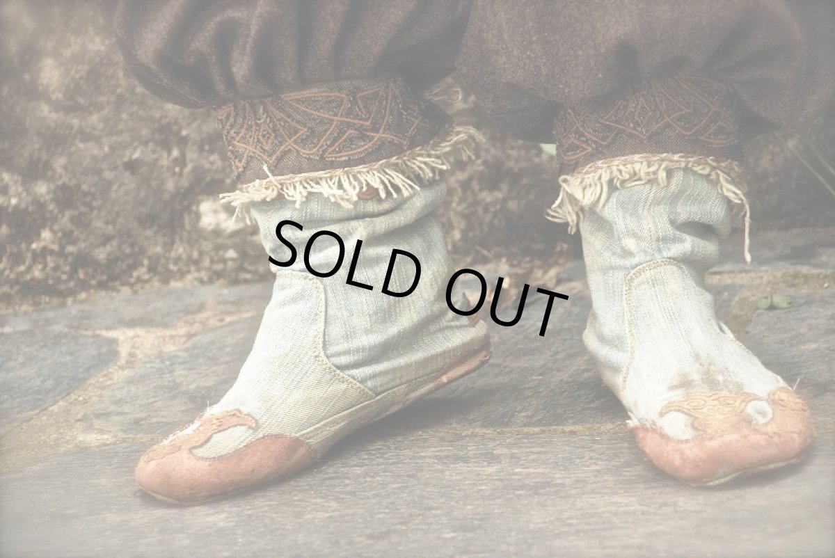 画像4: 日本より発送♪あったかウールのトライバル刺繍ハンドメイドアラジンパンツ (4)