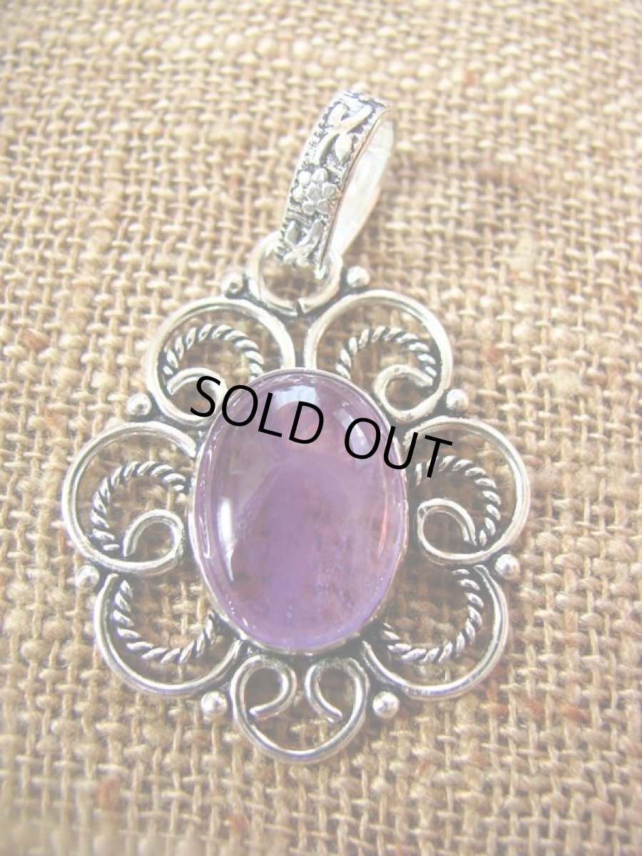 画像5: フラワーデザイン♪アメジストのペンダントトップ*紫水晶パワーストーン天然石 (5)
