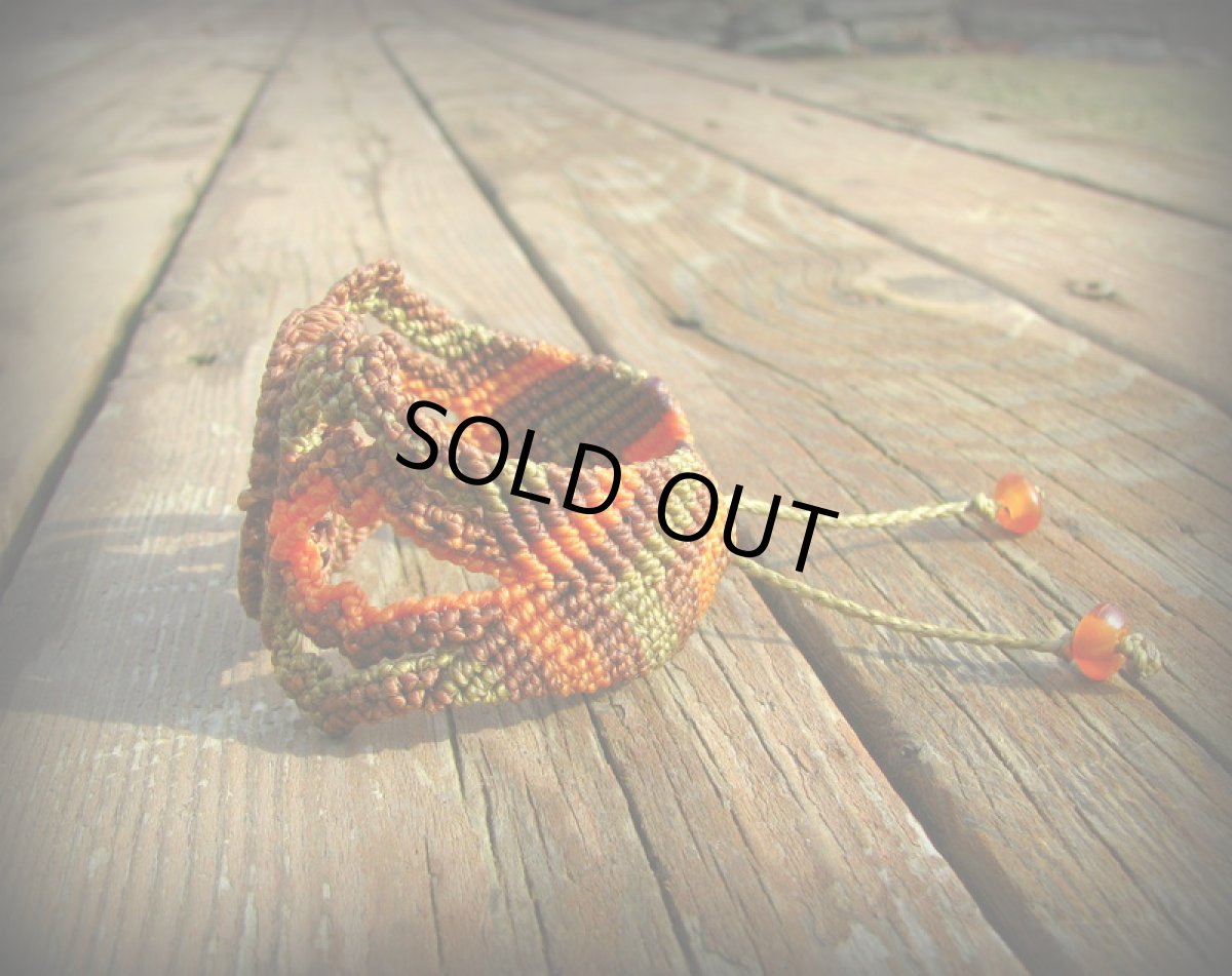 画像5: 日本より発送♪ペルー産ロードナイトのマクラメ編みブレスレット*ボヘミアン/ヒッピー/トラベラー (5)