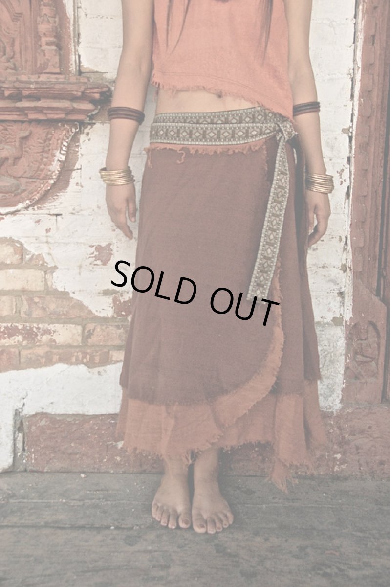 画像2: アースカラーネイティブスカート*ナチュラルジプシー*ヒッピー*エスニック*トライバル (2)