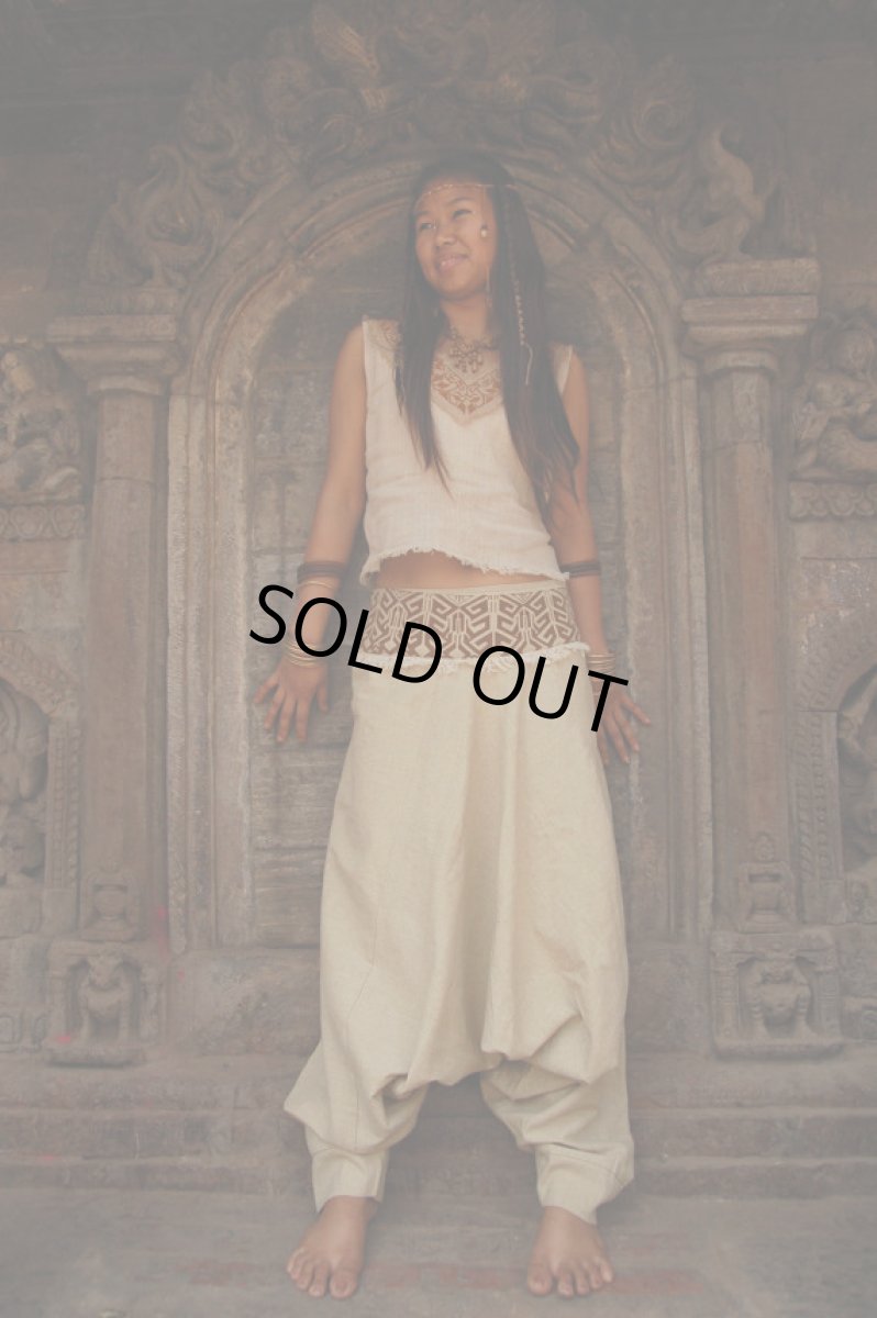 画像4: Sサイズ再入荷♪ ヨガ・ダンスにも♪ナチュラルトライバルなhandmadeアフガンパンツ*エスニック*ジプシー (4)