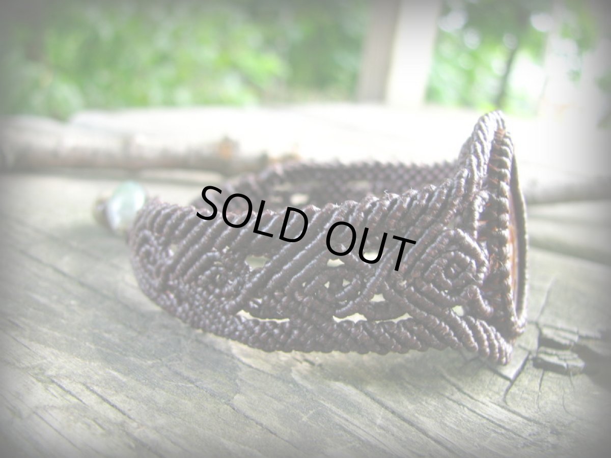 画像4: 日本より発送♪マダガスカル産アンモナイト化石＆アゲートのマクラメ編みブレスレット (4)