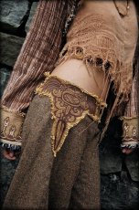 画像3: 身体に優しいあったか手織りウールのアステカ文様刺繍ハンドメイドアラジンパンツ (3)