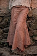 画像4: 地球に優しいアースカラー手織りカディコットンのナチュラルロングスカート*ハンドメイド*ヒッピー (4)