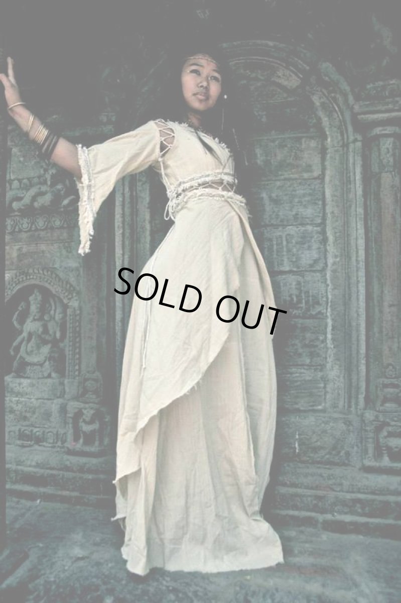 画像5: 再入荷★中世プリンセス風ナチュラルヒッピーロングドレス*ハロウィン衣装・ステージ衣装・野外フェス・ウエディングドレス・パーティーにも♪ (5)