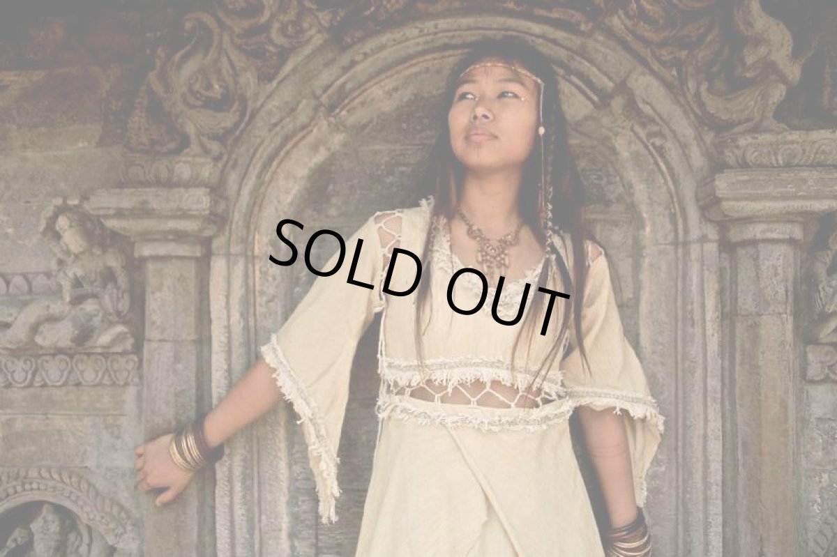 画像6: 再入荷★中世プリンセス風ナチュラルヒッピーロングドレス*ハロウィン衣装・ステージ衣装・野外フェス・ウエディングドレス・パーティーにも♪ (6)