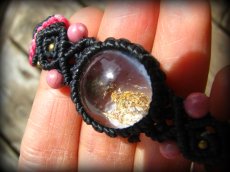 画像6: まんまるガーデンクォーツ&ロードナイトのマクラメ編みブレスレット*庭園水晶*パワーストーン天然石 (6)
