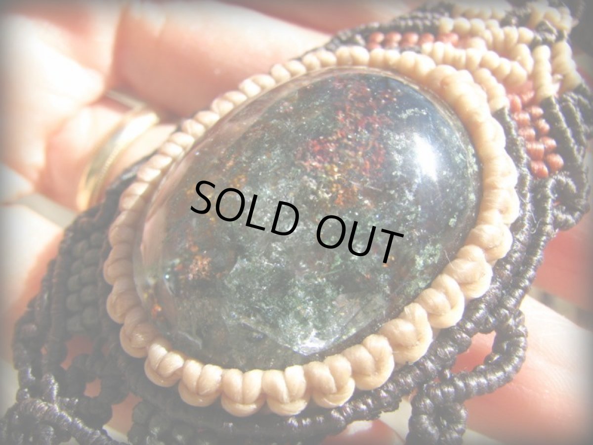 画像19: 大きなガーデンクォーツ＆タイガーアイのマクラメ編みネックレス*庭園水晶*天然石*パワーストーン (19)