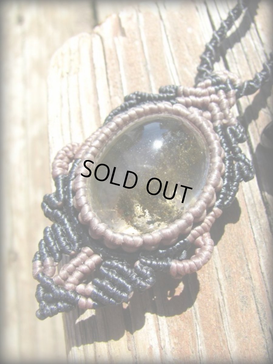 画像12: ファントム入り大ぶりガーデンクォーツのマクラメ編みネックレス*グリーンファントム*庭園水晶*天然石*パワーストーン (12)