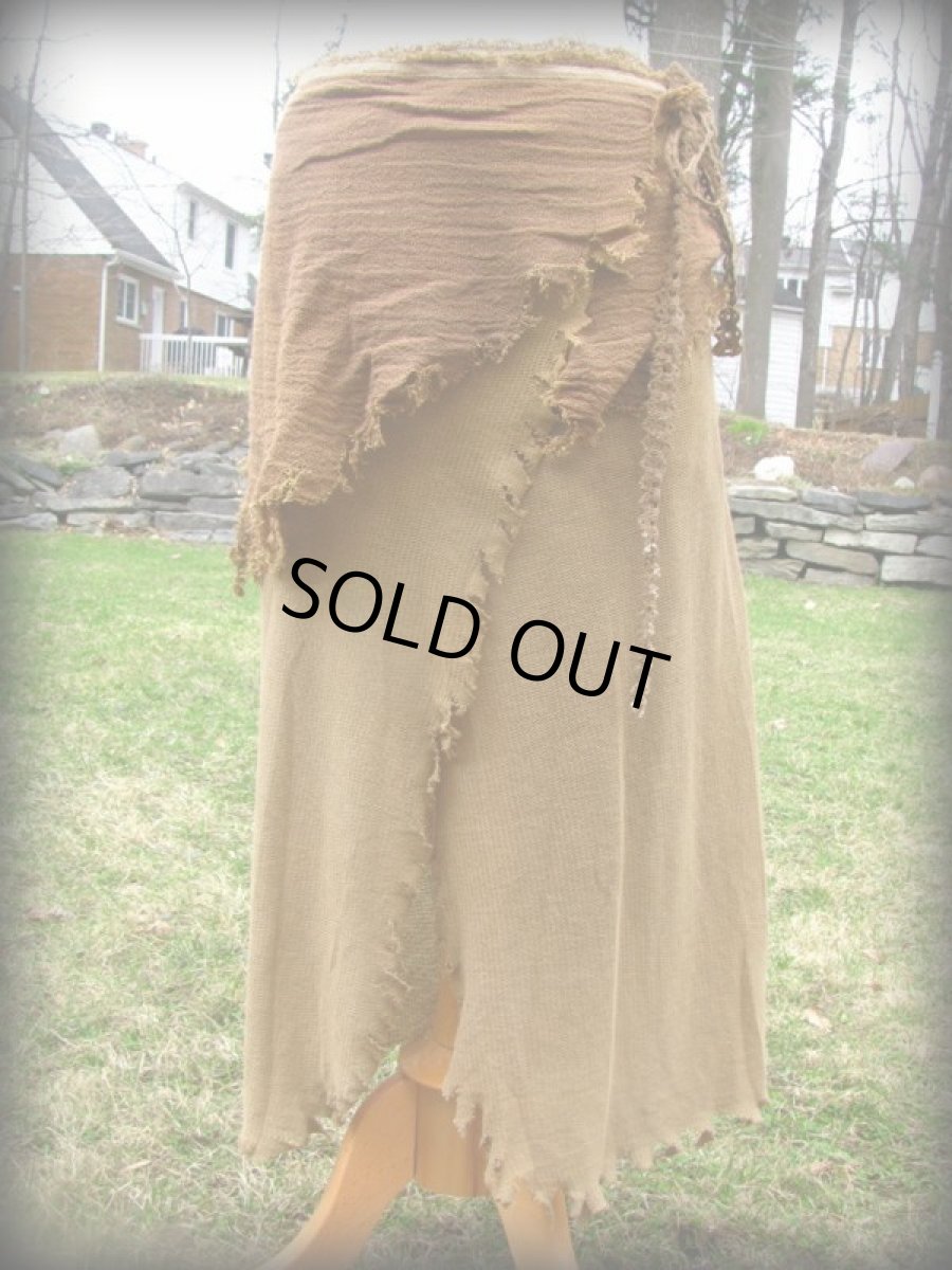 画像7: 再入荷★ハンドメイド♪ナチュラルトライバルなアースカラーロング巻きスカート*ネイティブアメリカン*ボヘミアン*ヒッピー*boho (7)