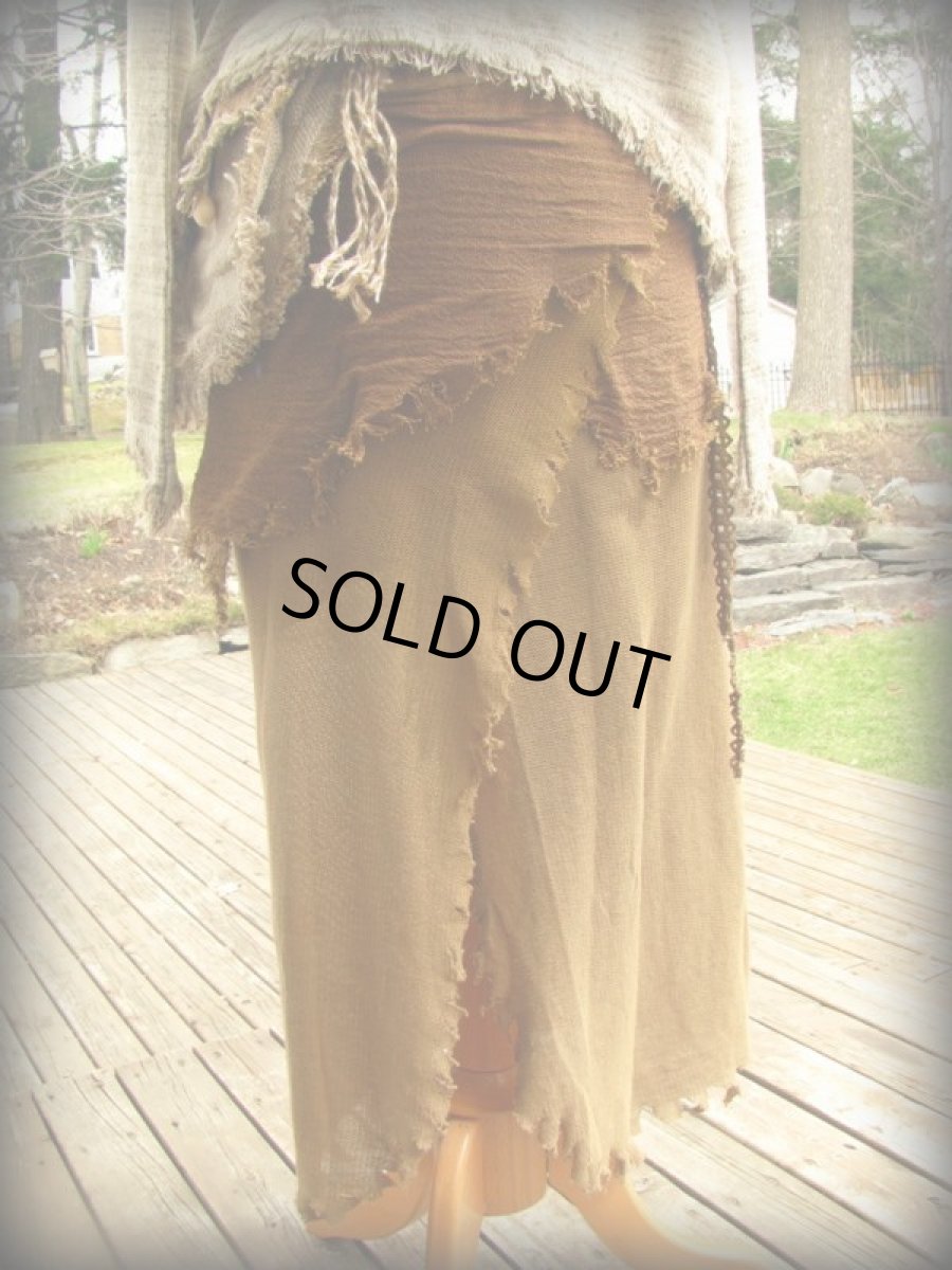 画像15: 再入荷★ハンドメイド♪ナチュラルトライバルなアースカラーロング巻きスカート*ネイティブアメリカン*ボヘミアン*ヒッピー*boho (15)