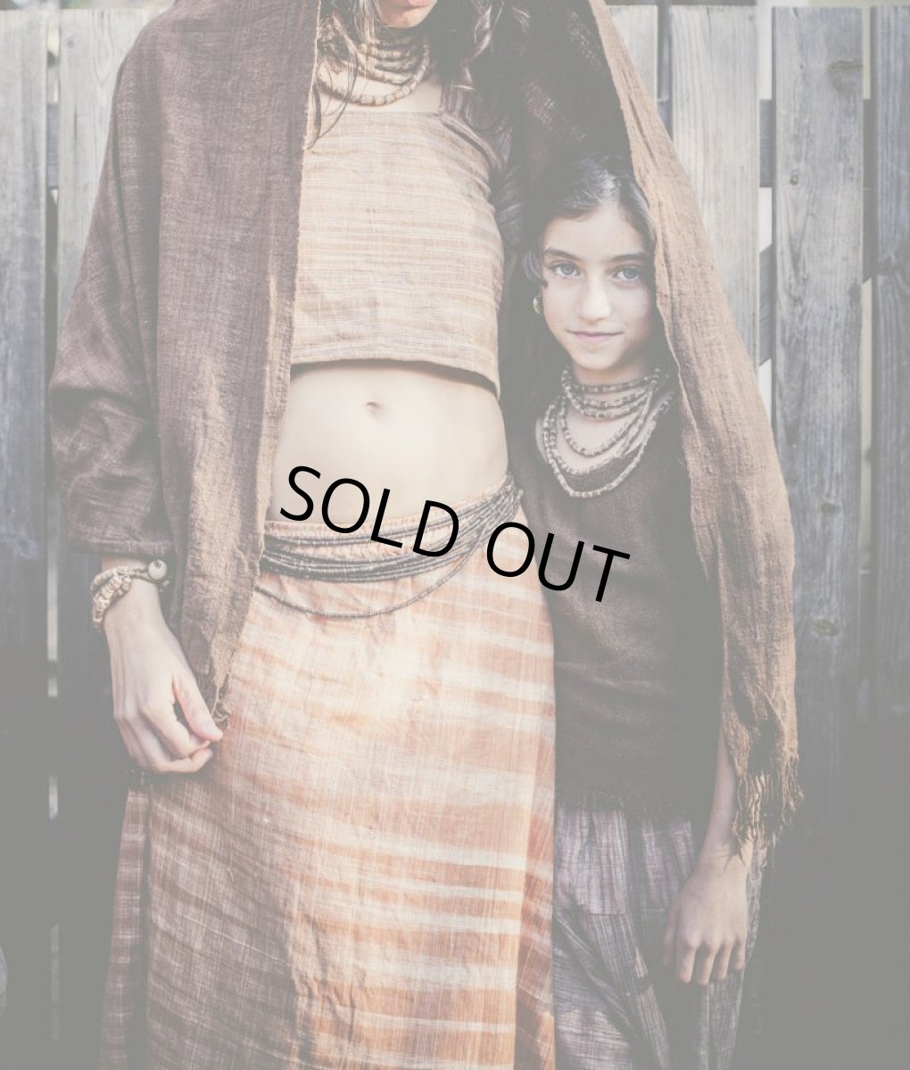 画像8: 新柄入荷♪手紡ぎ・手織りカディコットン ジプシースカート*無農薬*スローファッション*エコロジー*エシカルファッション (8)