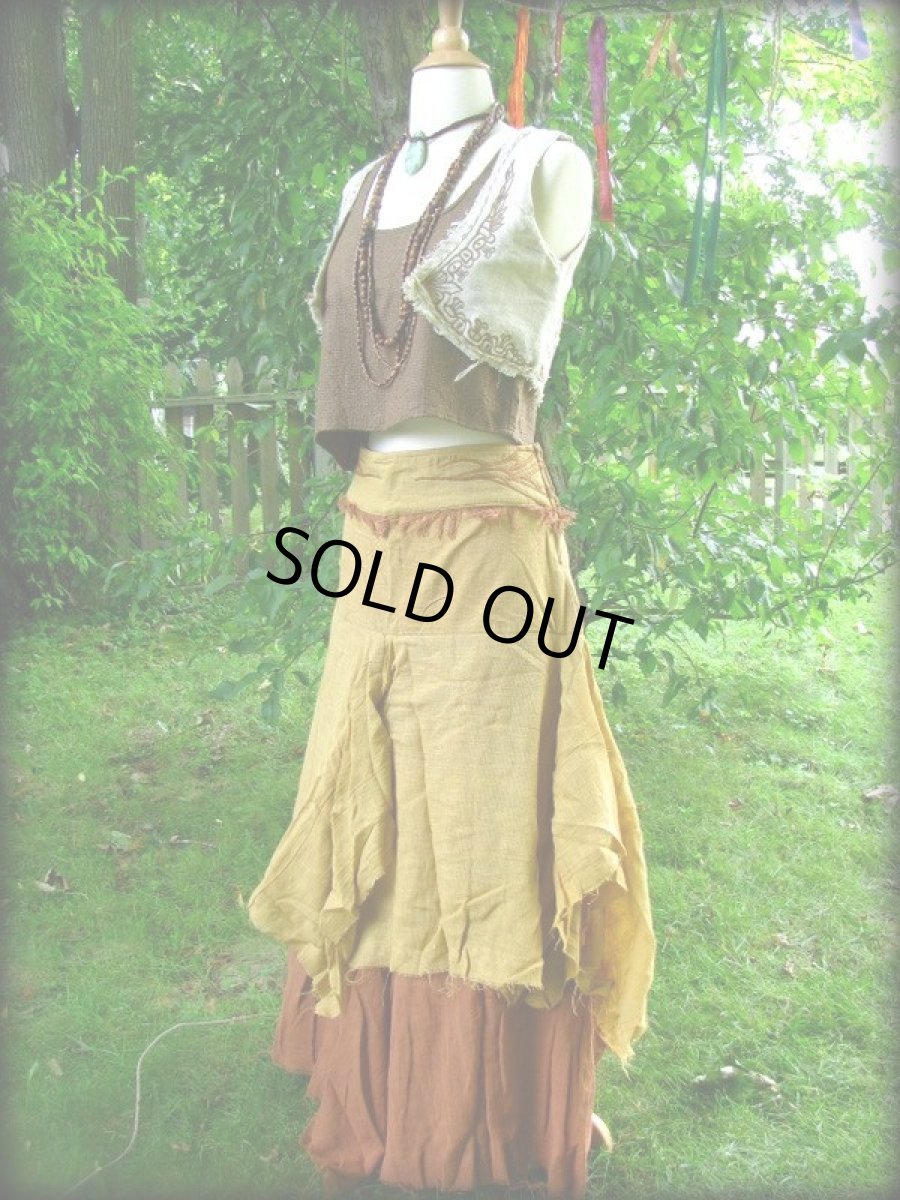 画像7: マヤ紋様手刺繍が個性的!!地球に優しい手織りリネン素材ベスト*トライバル*エスニック*無農薬オーガニック (7)