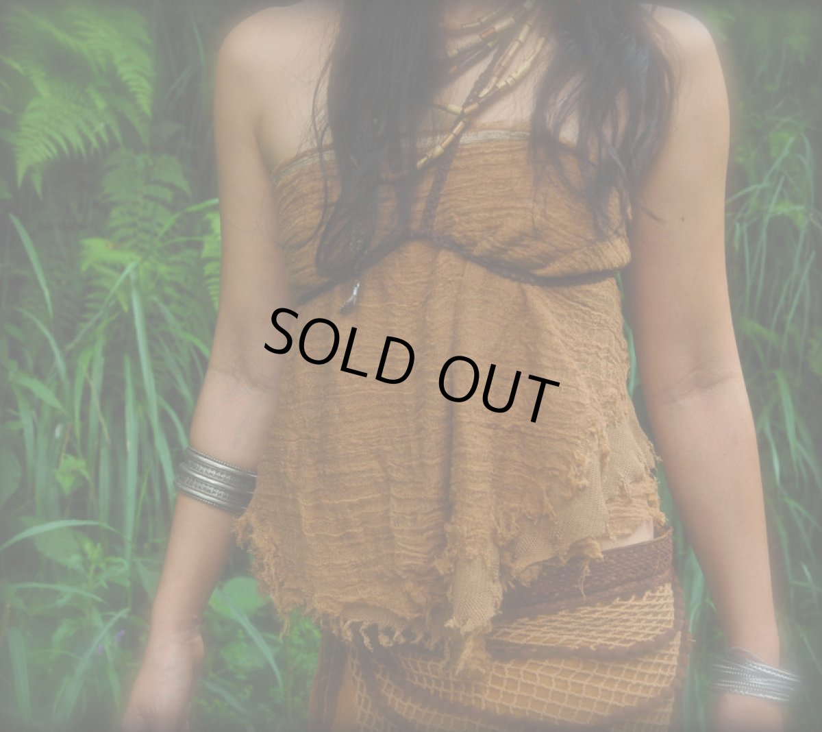 画像8: 1枚のみ再入荷★アースカラー森の妖精キャミ&ベルト/スカート/腰巻*ネイティブアメリカン*トライバル*ボヘミアン*衣装 (8)