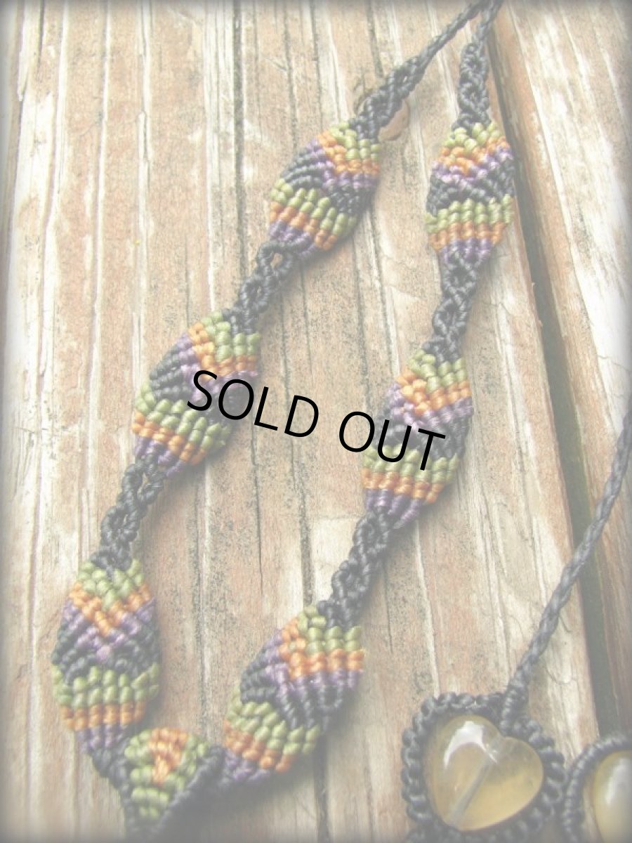 画像13: 1点物★上質カナダ産ラブラドライトのマクラメ編みネックレス*パワーストーン*天然石 (13)