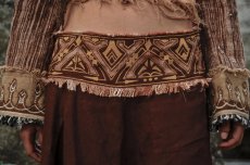 画像6: アイリッシュリネン&カディコットンのトライバル刺繍アラジンパンツ/アフガンパンツ*ヨガ*麻パンツ*スローファッション*メンズ (6)