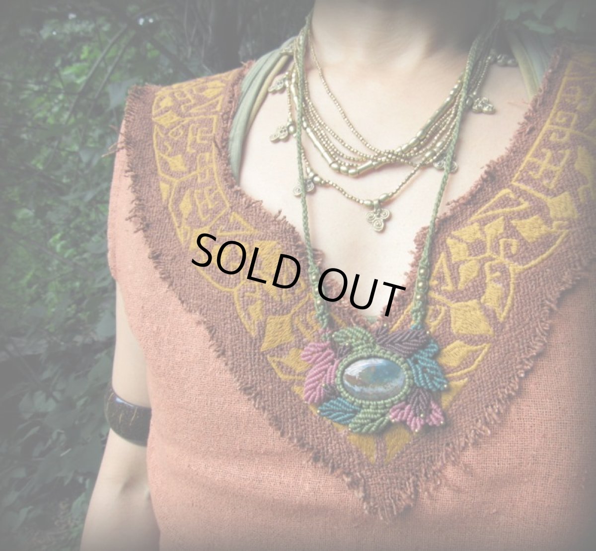 画像12: 1点物☆ファンシージャスパーのデザインネックレス*マクラメ*天然石パワーストーン (12)