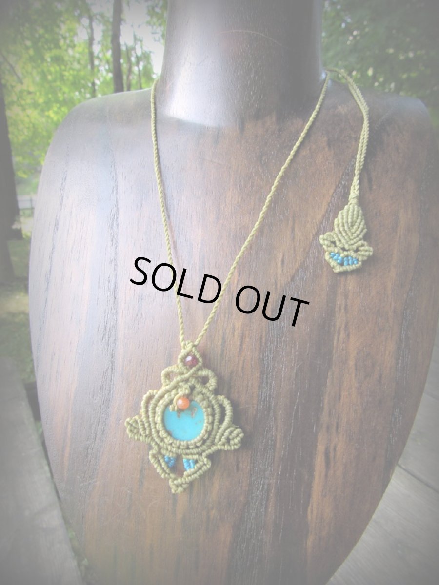 画像5: アリゾナ産ターコイズ&ガーネットのペンダント/ネックレス*天然石パワーストーン (5)