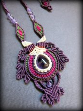画像16: アメジストのハンドメイド手編みネックレス*紫水晶*アメシスト*天然石*マクラメ (16)