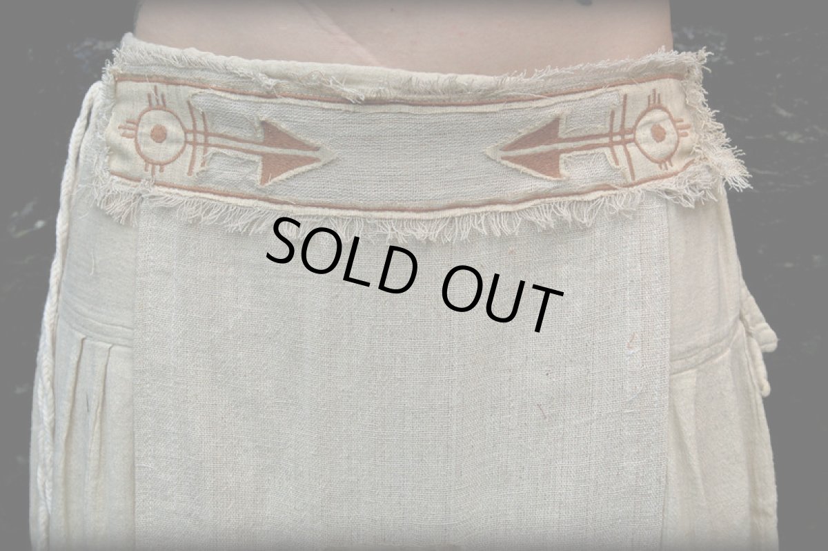 画像11: 再入荷★手織りヘンプ素材♪ ネイティブアメリカン トライバル パネルスカート cream*ダンス衣装*オーガニック*エコファッション*無農薬 (11)