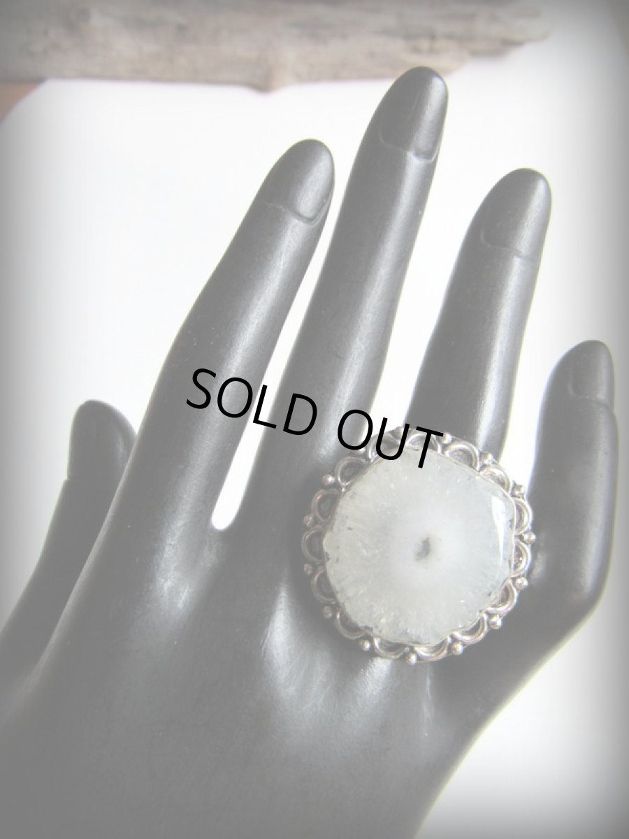 画像8: 大きなまんまるソーラークォーツ天然石シルバーリング指輪14号*ヒーリングストーン水晶クリスタル (8)