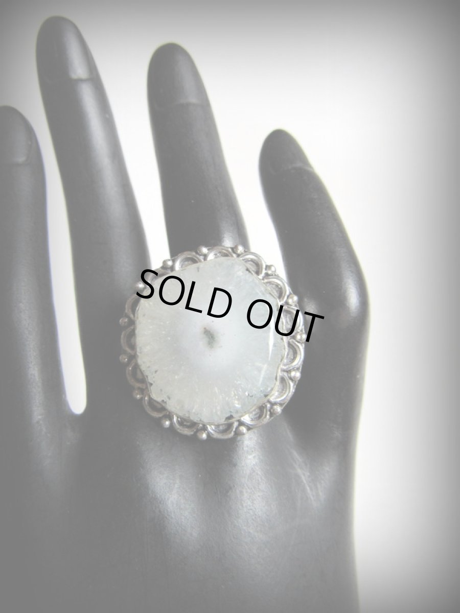 画像7: 大きなまんまるソーラークォーツ天然石シルバーリング指輪14号*ヒーリングストーン水晶クリスタル (7)
