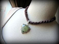 画像5: 【断捨離・決断力アップ・自然との繋がり】大ぶりプレナイト葡萄石ペンダントトップ*天然石パワーストーンお守りアクセサリー　ヒーリングストーン　ジュエリー　ハンドメイド1点もの (5)