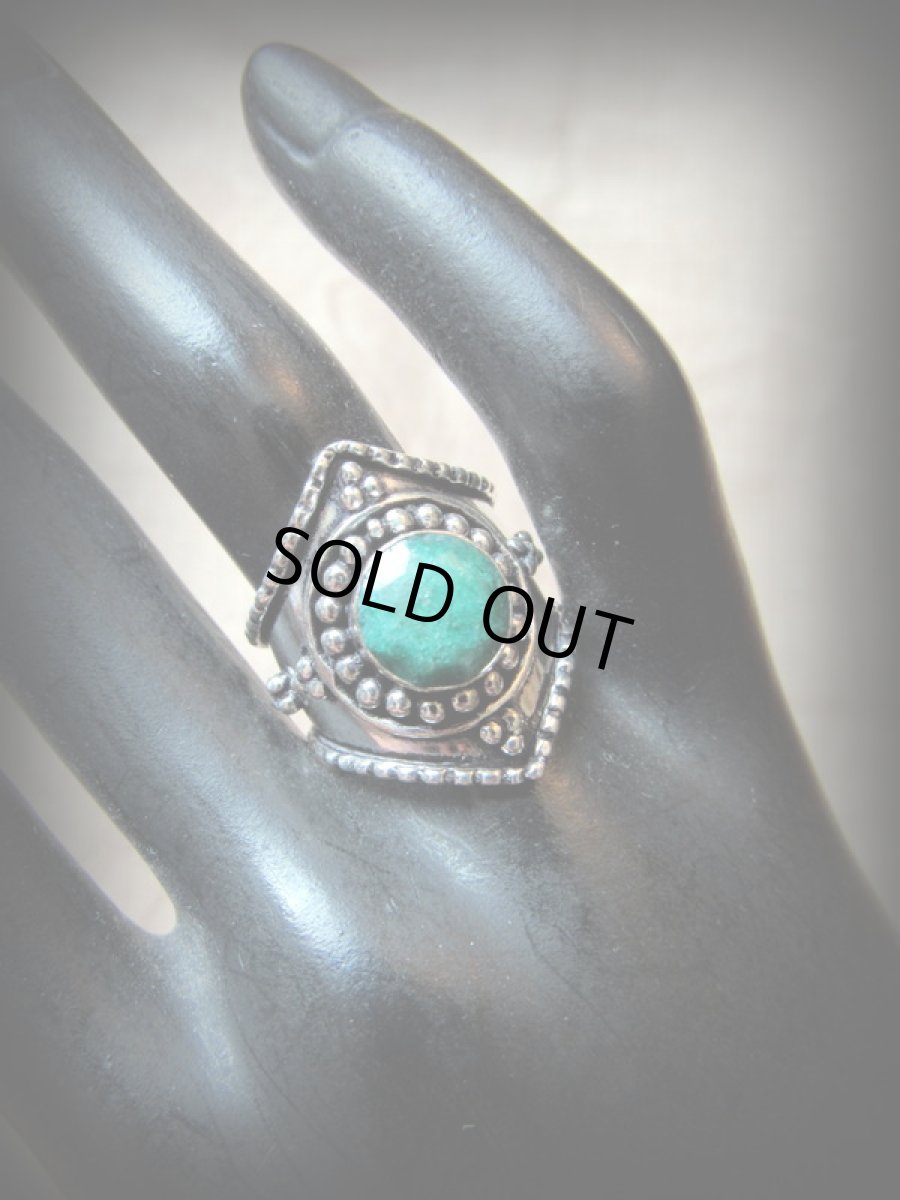 画像7: コロンビア産 天然エメラルド指輪リング15号*エスニック/トライバルデザイン*天然石パワーストーン (7)