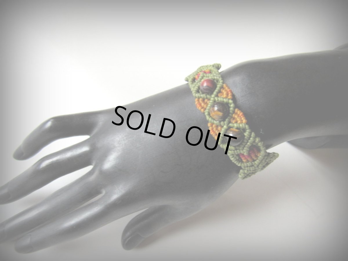 画像5: タイガーアイ ブレスレット/バングル*マクラメアクセ*ハンドメイド*パワーストーン (5)