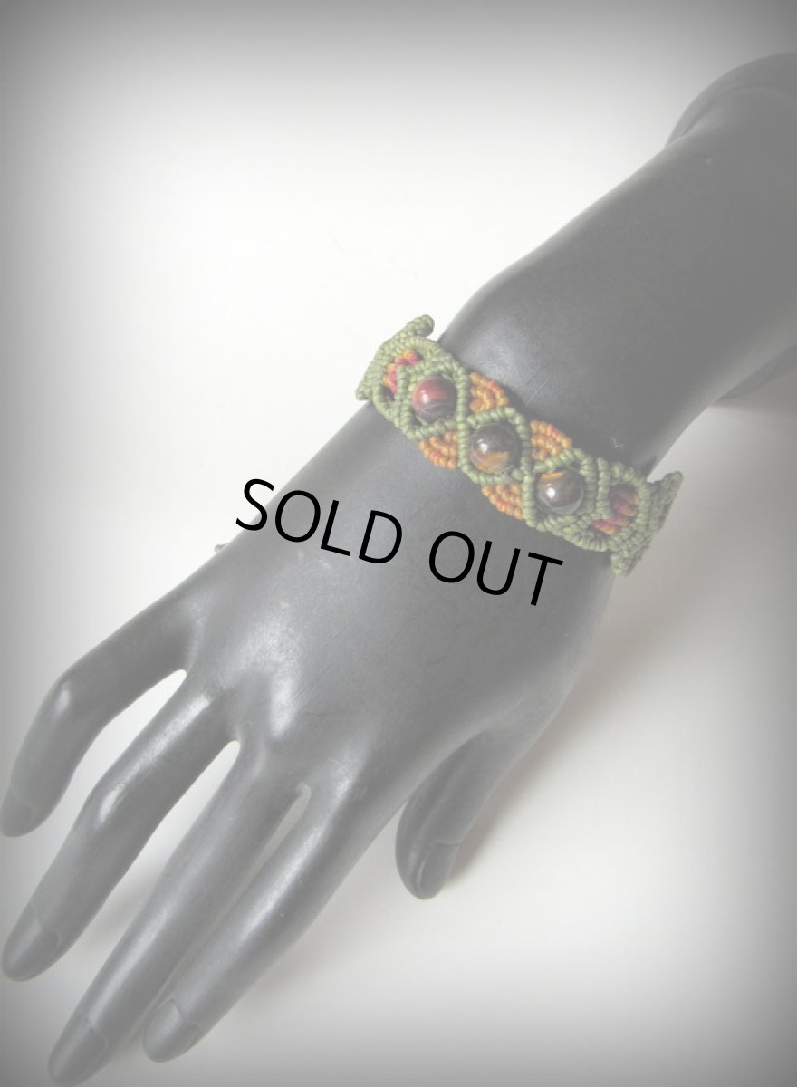 画像4: タイガーアイ ブレスレット/バングル*マクラメアクセ*ハンドメイド*パワーストーン (4)