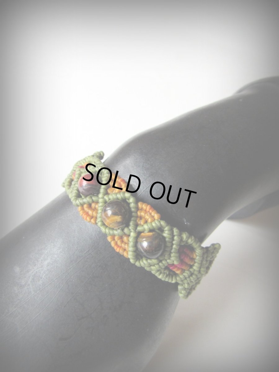 画像6: タイガーアイ ブレスレット/バングル*マクラメアクセ*ハンドメイド*パワーストーン (6)