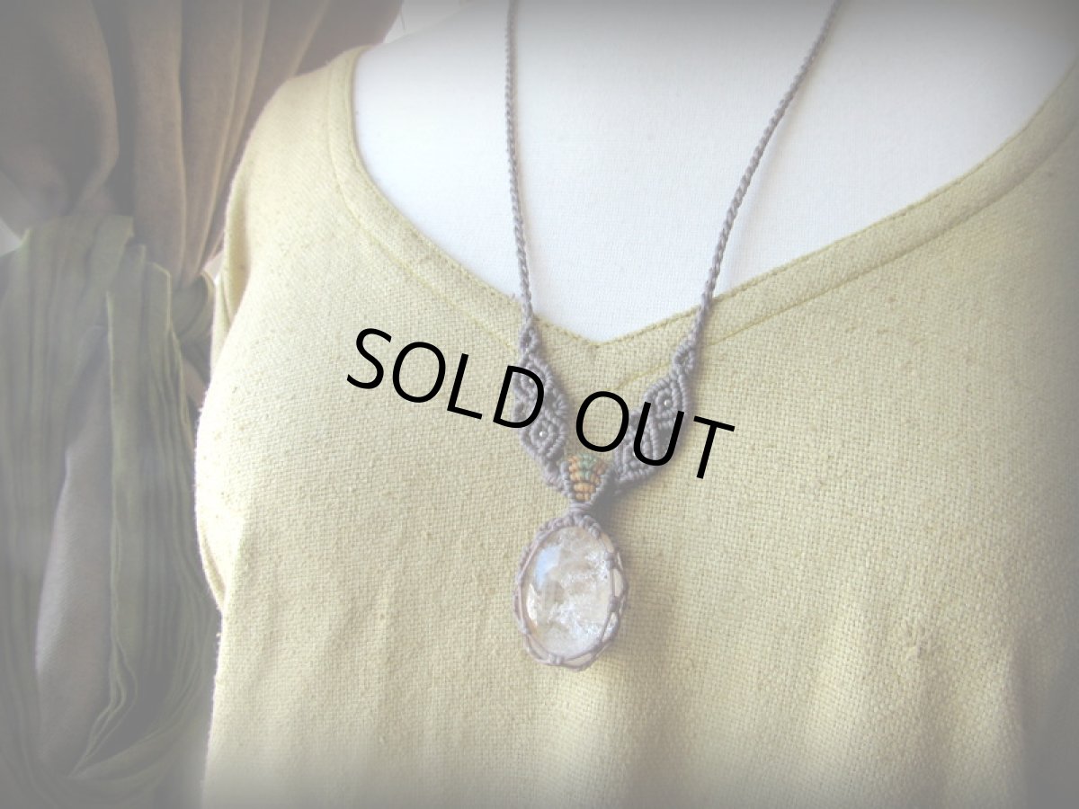 画像12: 大ぶりブラジル産ガーデンクォーツ天然石ペンダント/ネックレス*シンプル*庭園水晶*天然石*パワーストーン (12)