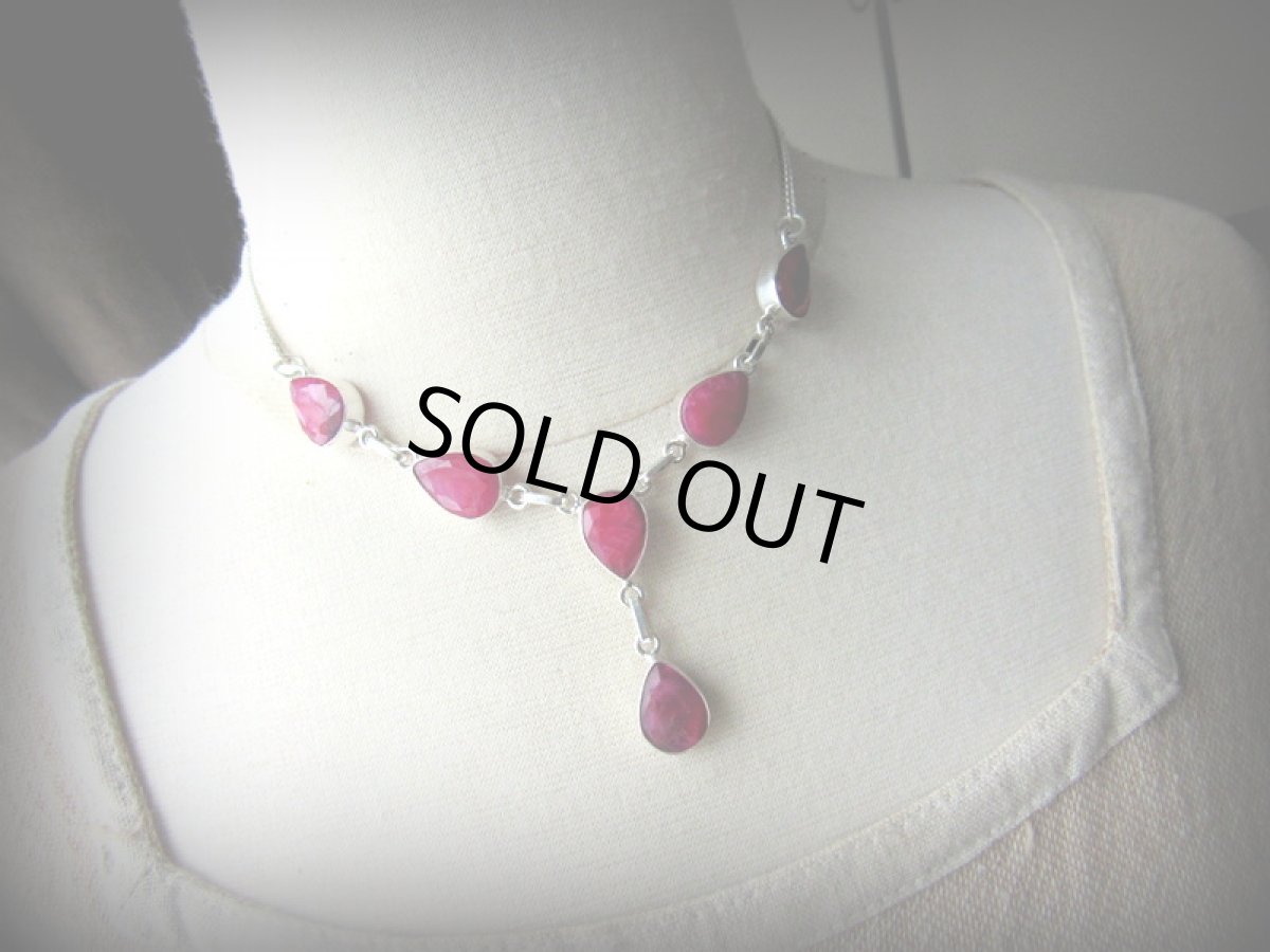 画像4: アフリカ産 天然ルビー ネックレス*シルバー*貴石 (4)