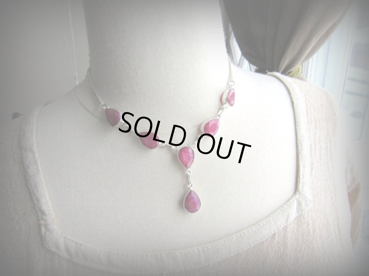 画像5: アフリカ産 天然ルビー ネックレス*シルバー*貴石 (5)