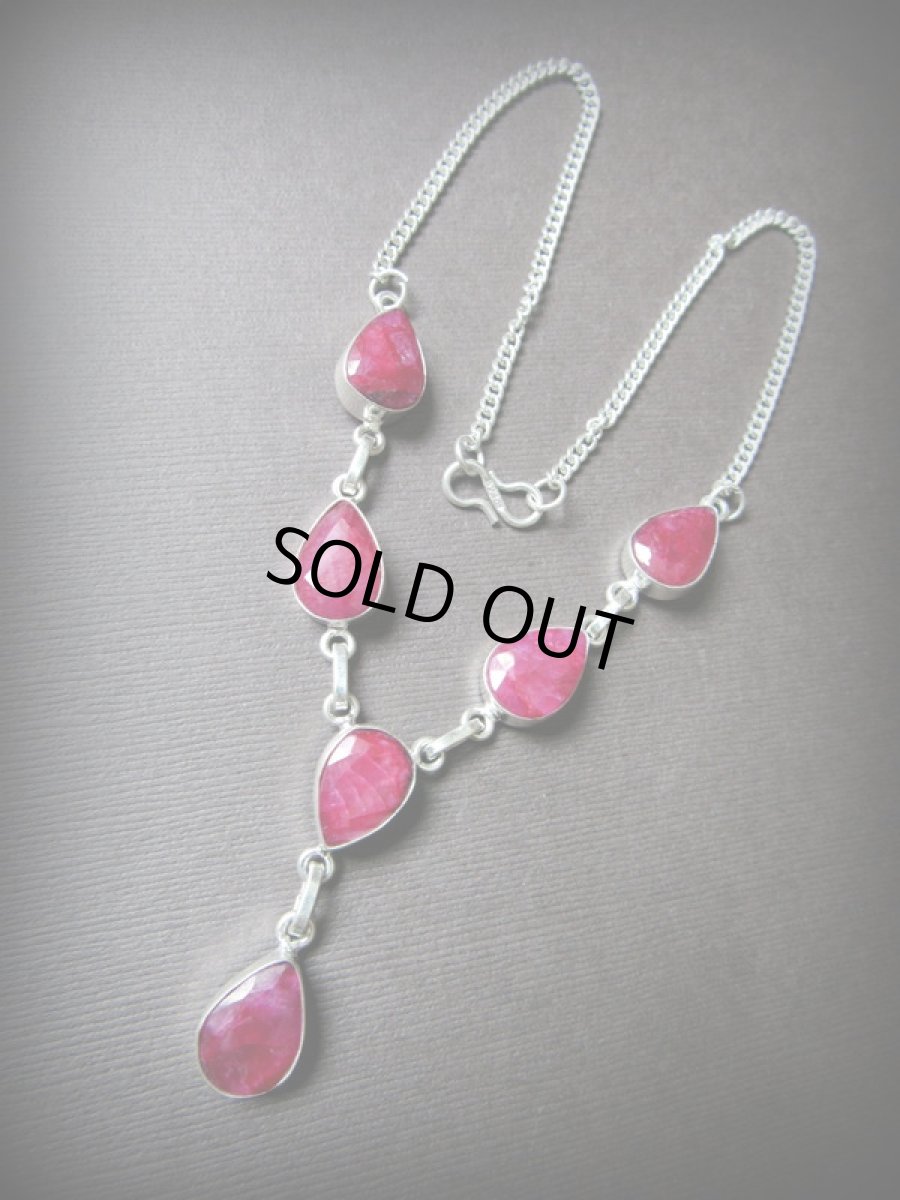 画像2: アフリカ産 天然ルビー ネックレス*シルバー*貴石 (2)