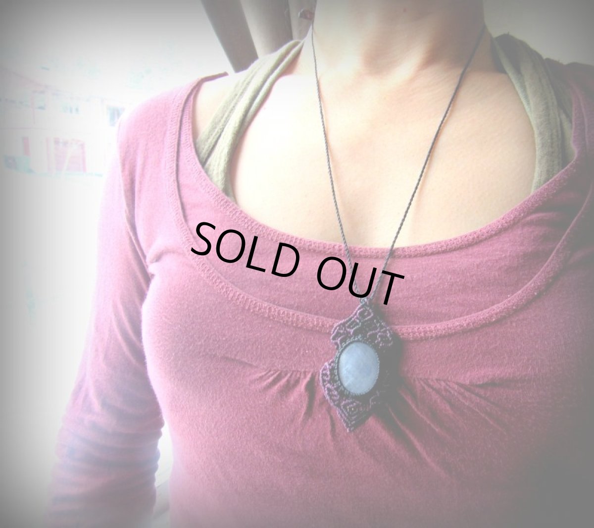 画像7: アフリカ産 天然サファイア天然石デザインネックレス*マクラメ*原石*ハンドメイド*アメシスト (7)