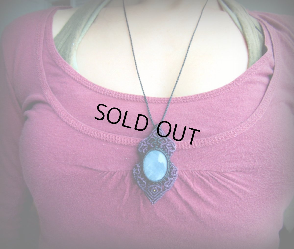 画像8: アフリカ産 天然サファイア天然石デザインネックレス*マクラメ*原石*ハンドメイド*アメシスト (8)