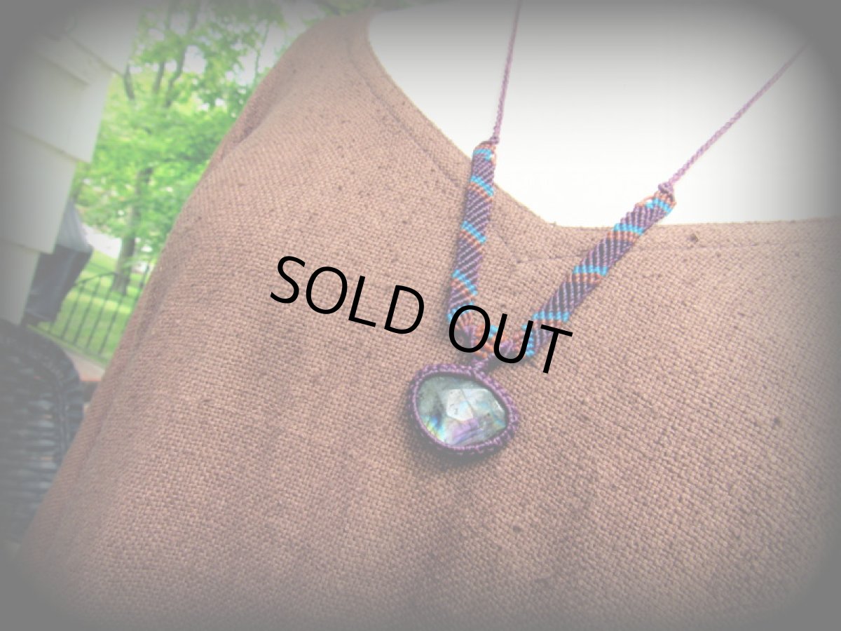 画像6: 1点物☆ラブラドライト*ペンダント/ネックレス*天然石*マクラメ*パワーストーン (6)