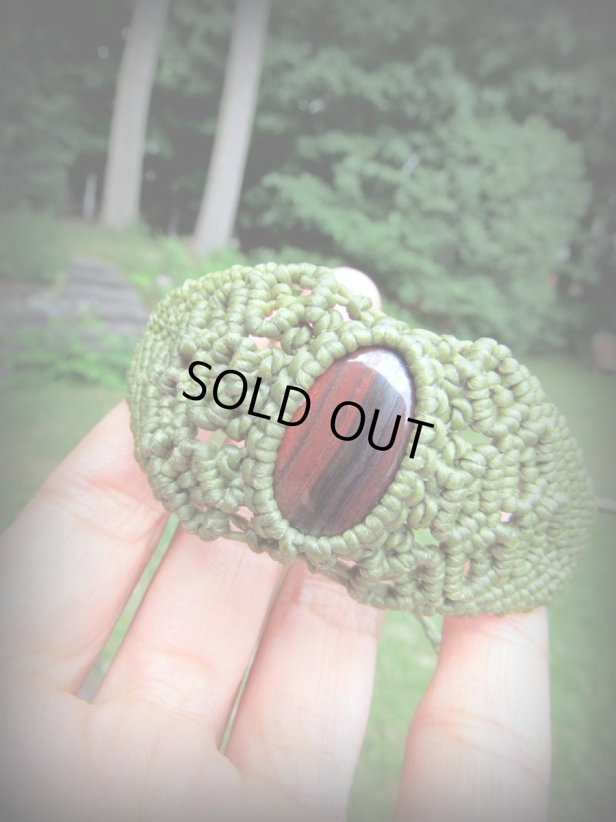 画像5: ◎1点物◎アイアンタイガーアイ★ブレスレット/バングル★ヘマタイト/レッドジャスパー/タイガーアイ/パワーストーン (5)