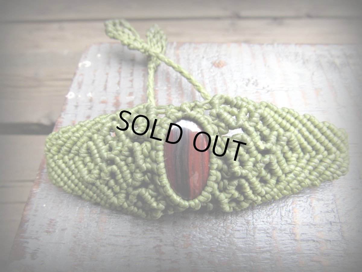 画像4: ◎1点物◎アイアンタイガーアイ★ブレスレット/バングル★ヘマタイト/レッドジャスパー/タイガーアイ/パワーストーン (4)