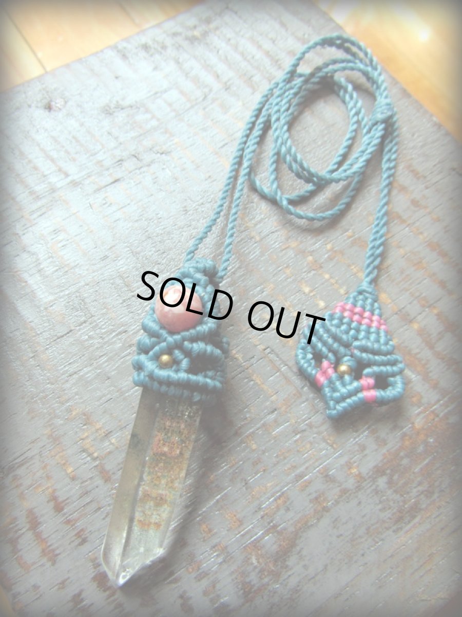 画像8: 1点物★上質ガーデンクォーツ＆インカローズ★ネックレス/ペンダント★庭園水晶★天然石パワーストーン (8)